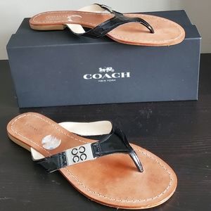 🌞EUC Coach 7.5 Leather Thong